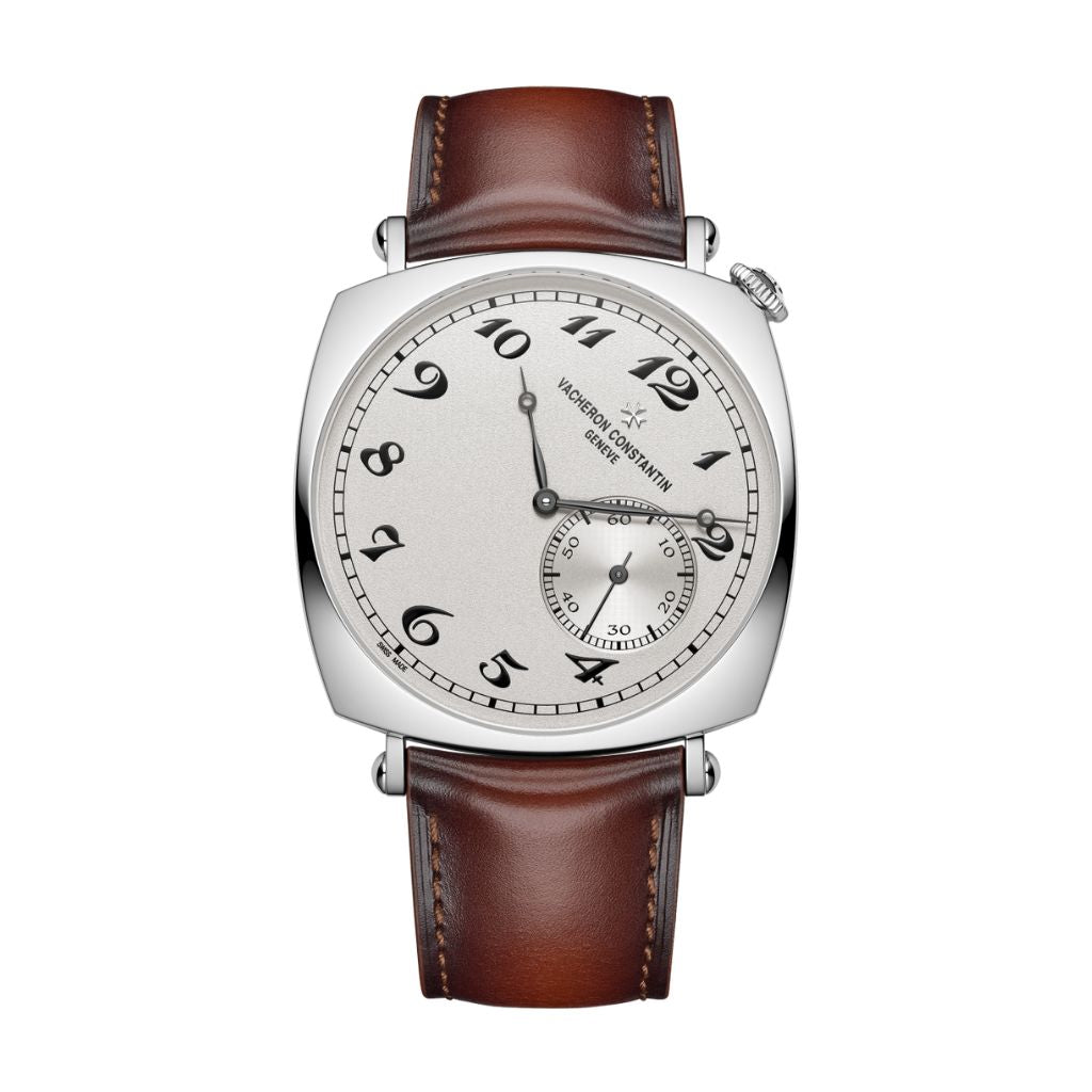 Vacheron Constantin Historiques American 1921 40x40 mm Silver Dial White Gold   Leather Strap 82035/000G-B735 - WATCHXNYC