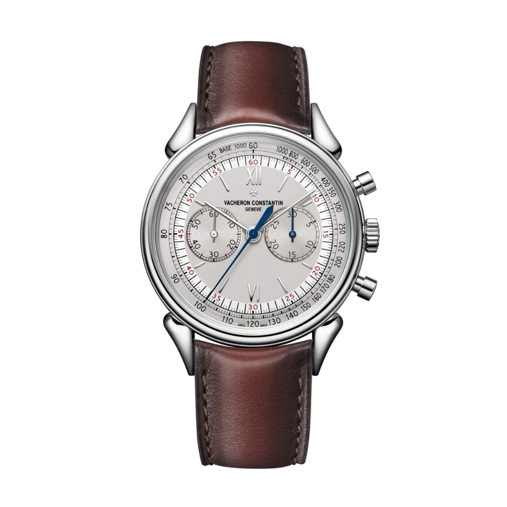 Vacheron Constantin Historiques Cornes de vache 1955 38.5 mm Grey Dial Stainless Steel   Leather Strap 5000H/000A-B582 - WATCHXNYC