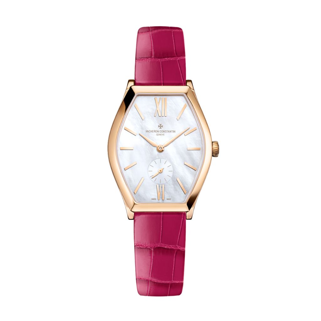 Vacheron Constantin Malte manual-winding 34.4 x 28.4 mm White Mother-Of-Pearl Dial 18K Pink Gold   Leather Strap 81015/000R-B282 - WATCHXNYC