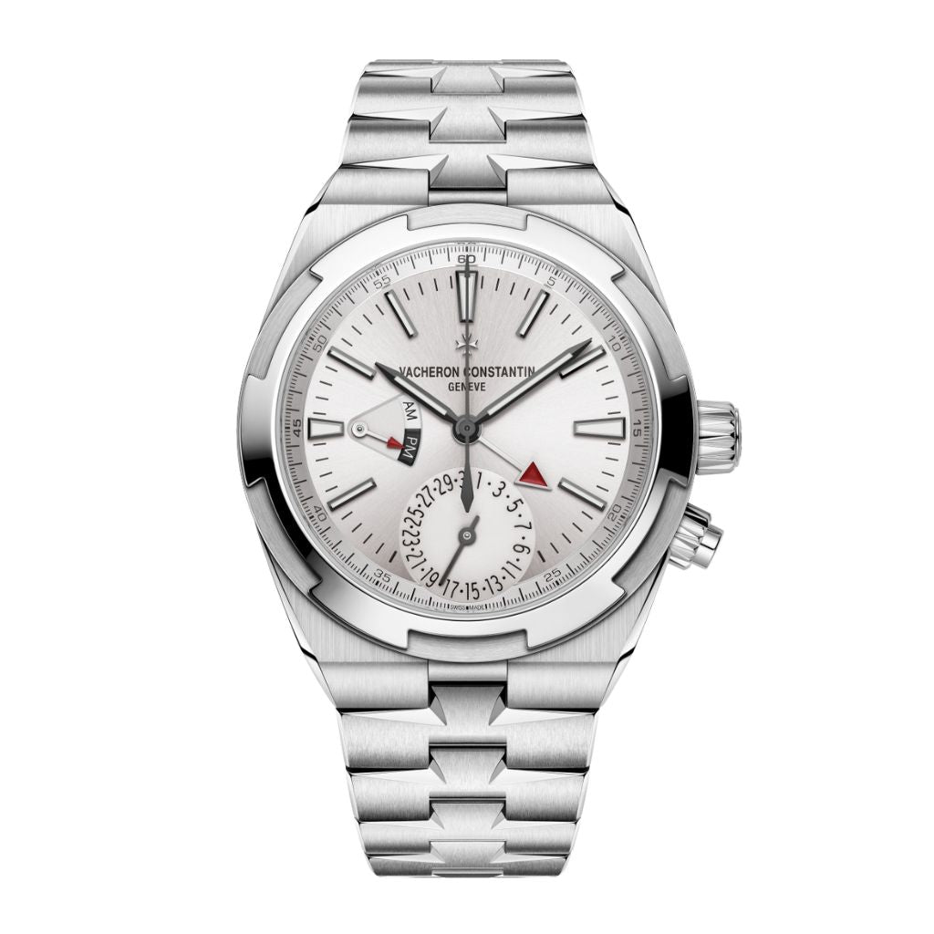 Vacheron Constantin Overseas dual time 41 mm Silver Dial Stainless Steel Bracelet 7920V/210A-B333 - WATCHXNYC