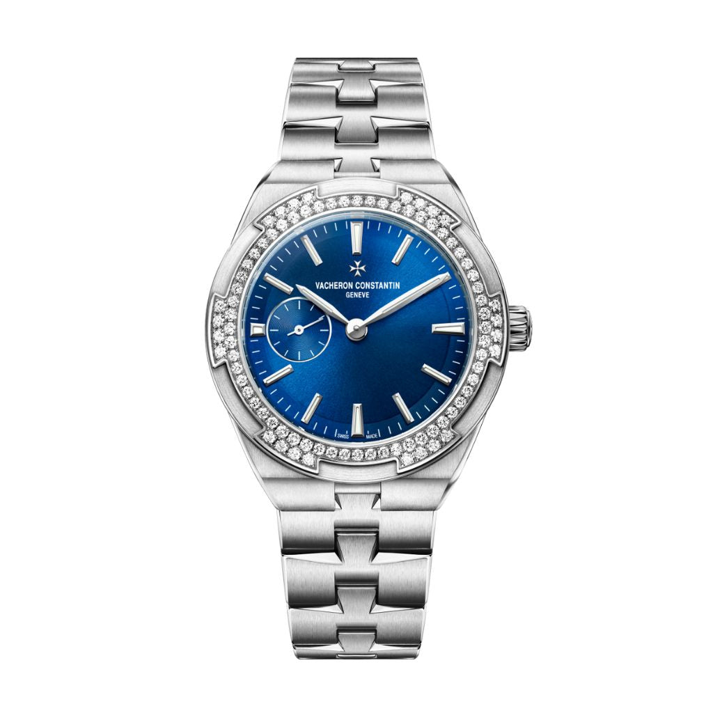 Vacheron Constantin Overseas self-winding 37 mm Blue Dial with Diamonds Stainless Steel Bracelet 2305V/100A-B170 - WATCHXNYC