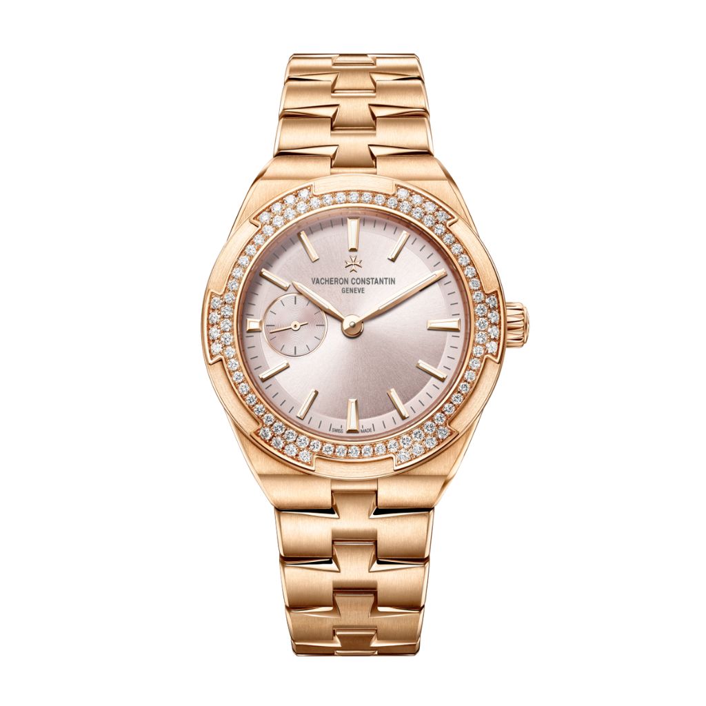 Vacheron Constantin Overseas self-winding 37 mm Pink Dial with Diamonds 18K Pink Gold Bracelet 2305V/100R-B077 - WATCHXNYC