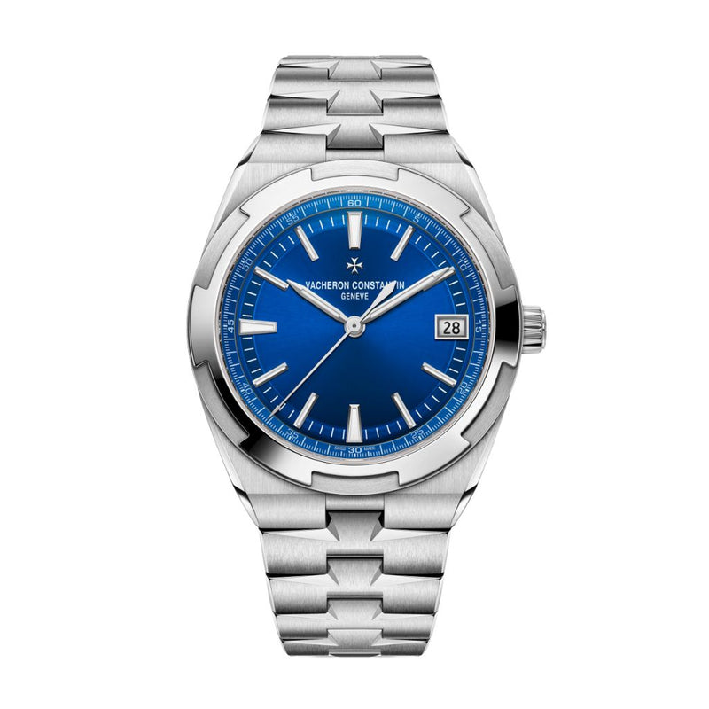 Vacheron Constantin Overseas - Reloj automático de 41 mm con esfera azul y brazalete de acero inoxidable 4520V/210A-B128 
