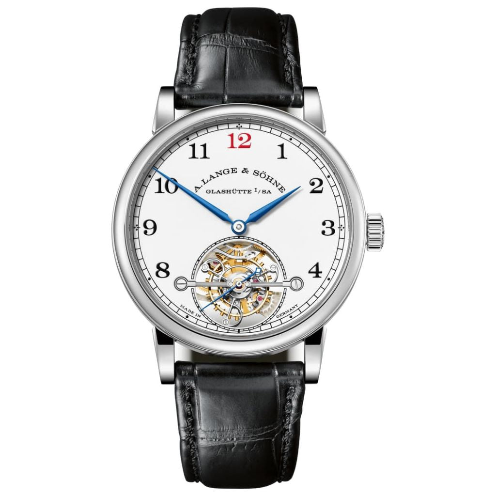 A. Lange & Sohne 1815 Tourbillon 39.5 mm White Dial Platinum   Leather Strap 730.079F / LSLS7302AH - WATCHXNYC