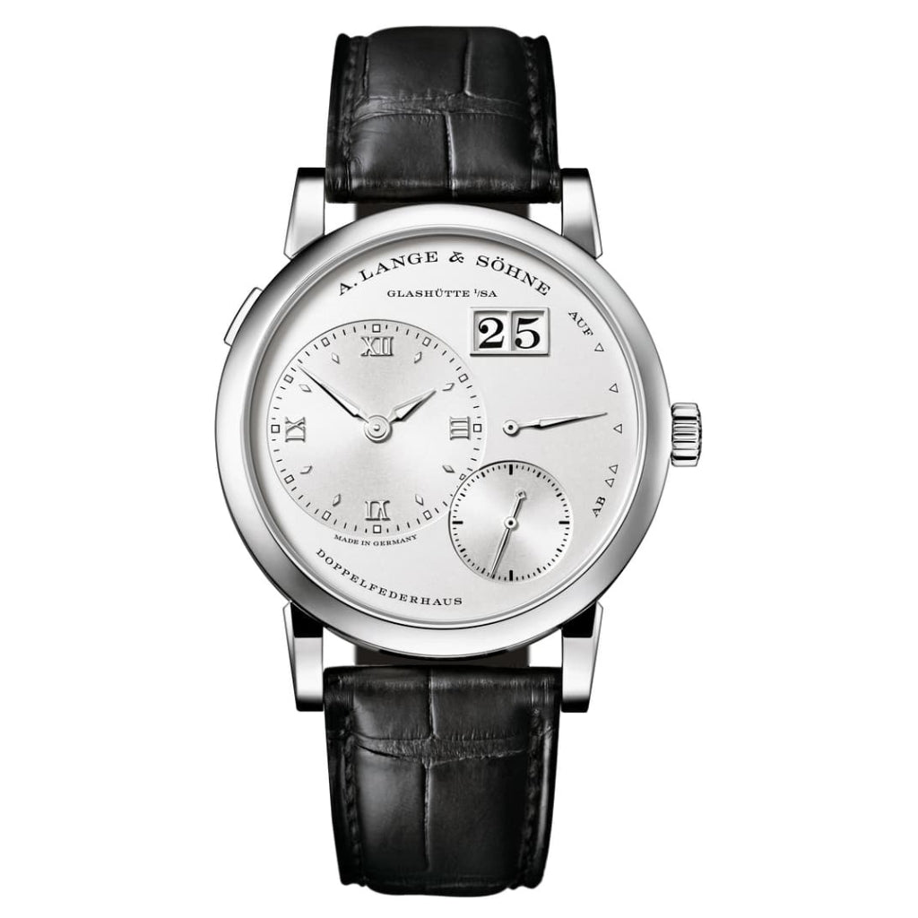 A. Lange & Sohne LANGE 1 38.5 mm Silver Dial 18k White Gold   Leather Strap 191.039 / LSLS1913AA - WATCHXNYC