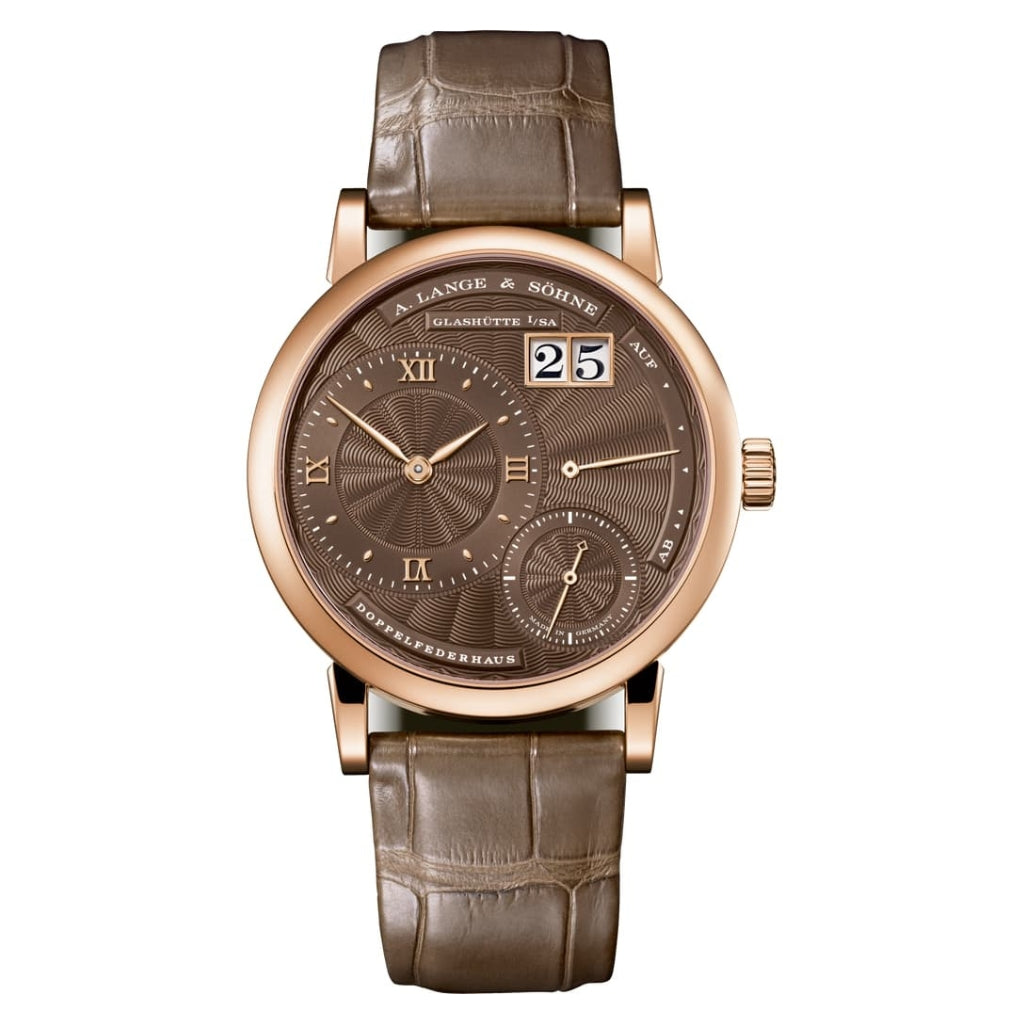 A. Lange & Sohne LITTLE LANGE 1 36.8 mm Brown Dial 18K Pink Gold   Leather Strap 181.037 / LSLS1814AA - WATCHXNYC