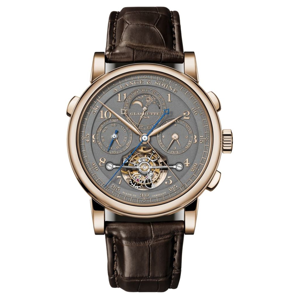 A. Lange & Sohne Tourbograph Perpetual Honeygold “Homage To F. A. Lange” 43 mm Dark Grey Dial 18K Honey Gold   Leather Strap 706.050FE / LSLS7066AB - WATCHXNYC