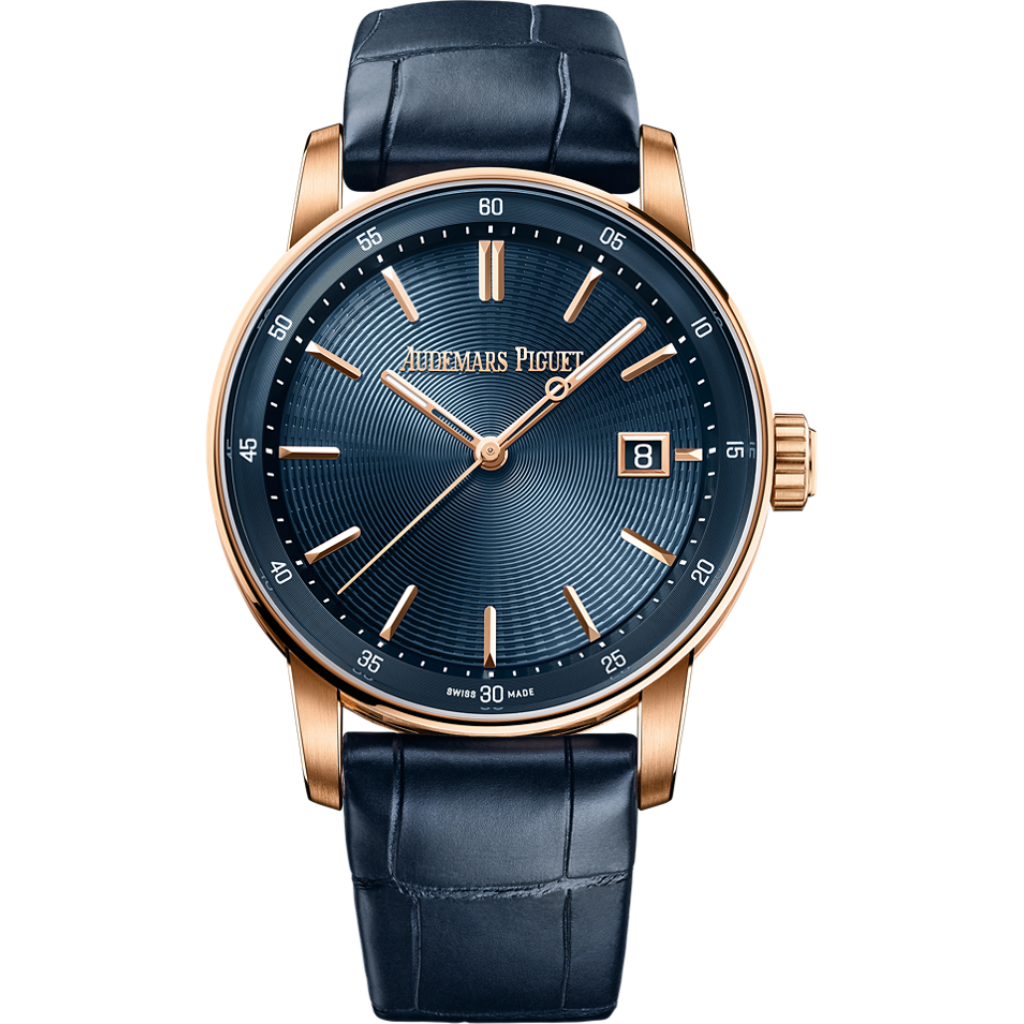Audemars Piguet Code 11.59 by Audemars Piguet Selfwinding 38 mm Blue  Dial 18-Carat Pink Gold   Strap 77410OR.OO.A342CR.01 - WATCHXNYC
