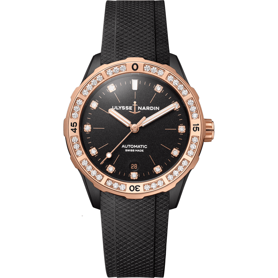 Audemars Piguet Royal Oak Grande Complication 39 mm Black Dial with Diamonds Stainless Steel Rubber Strap 8165-182B-3/BLACK - WATCHXNYC