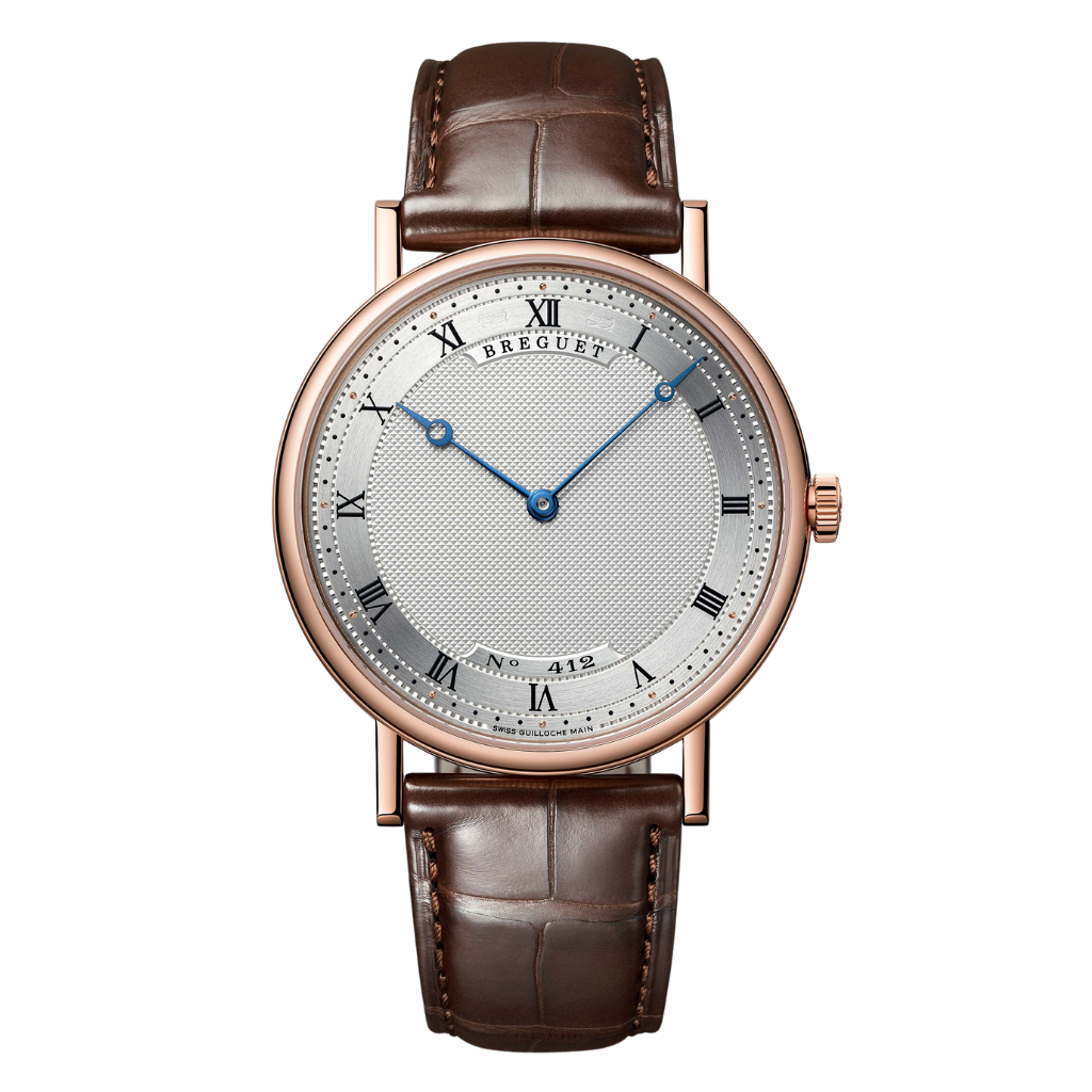 Breguet Classique 5157 38 mm Silver Dial 18k Rose Gold Leather Strap 5157BR/11/9V6 - WATCHXNYC