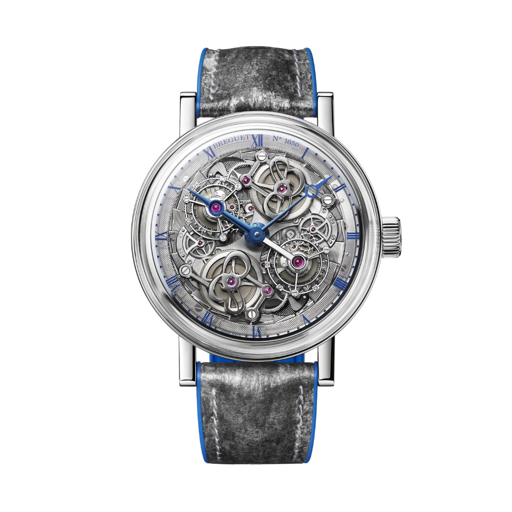 Breguet Classique Double Tourbillon Quai de l'Horloge 5345 46 mm Transparent Dial Platinum Rubber Strap 5345PT/1S/7XU - WATCHXNYC