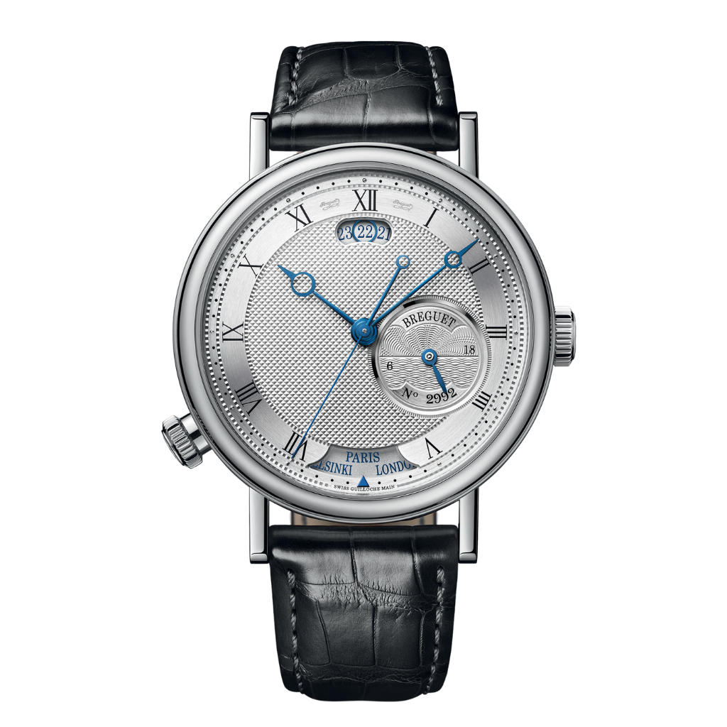 Breguet Classique Hora Mundi 5727 43 mm Silver Dial 18k White Gold Leather Strap 5727BB/12/9ZU - WATCHXNYC