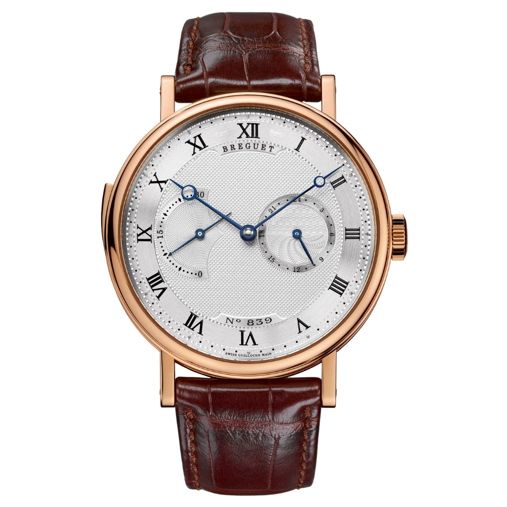 Breguet Classique Répétition Minutes 7637 42 mm Silver Dial 18k Rose Gold Leather Strap 7637BR/12/9ZU - WATCHXNYC