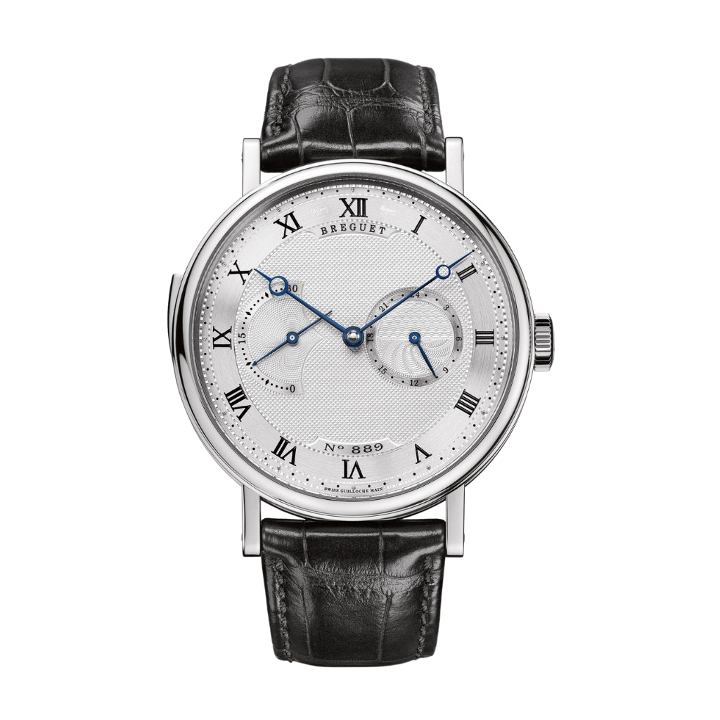 Breguet Classique Répétition Minutes 7637 42 mm Silver Dial 18k White Gold Leather Strap 7637BB/12/9ZU - WATCHXNYC