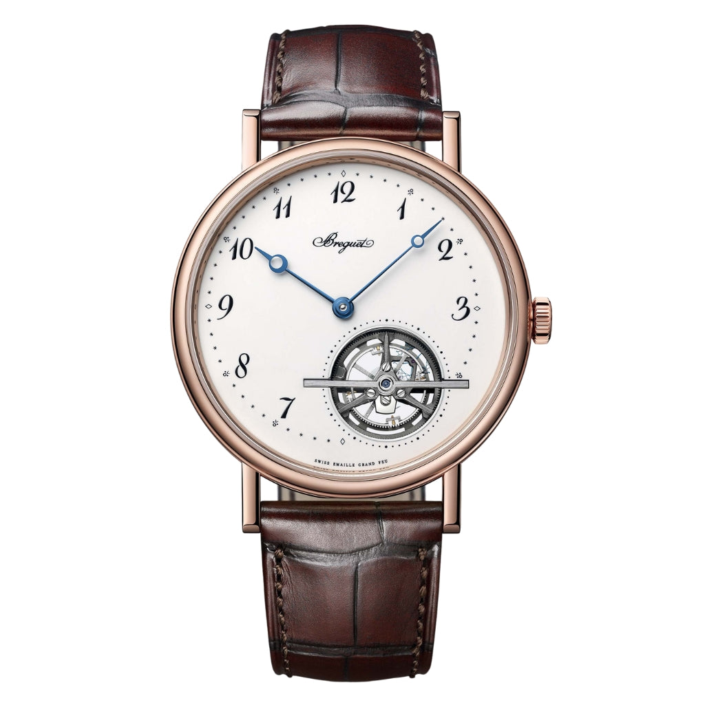 Breguet Classique Tourbillon Extra-Plat 5367 41 mm White Dial 18k Rose Gold Leather Strap 5367BR/29/9WU - WATCHXNYC