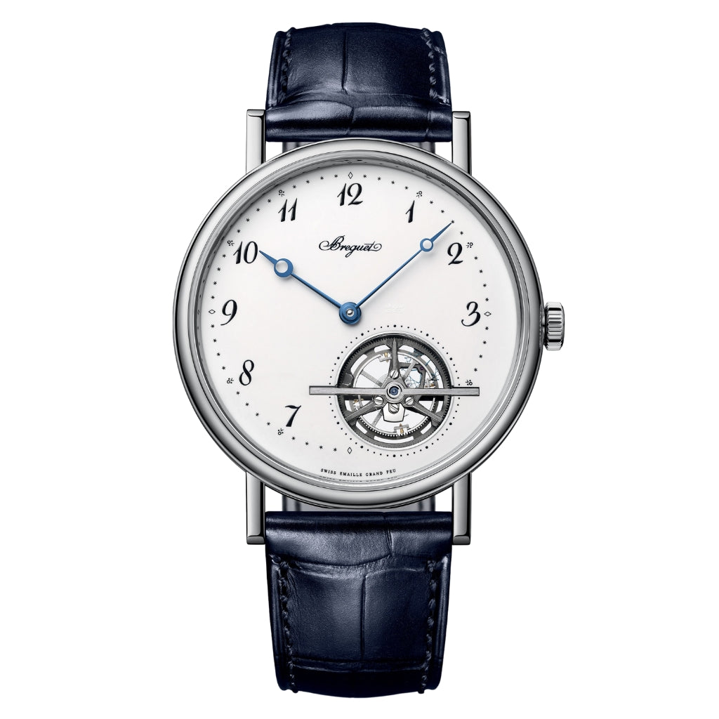 Breguet Classique Tourbillon Extra-Plat 5367 41 mm White Dial Platinum   Leather Strap 5367PT/29/9WU - WATCHXNYC