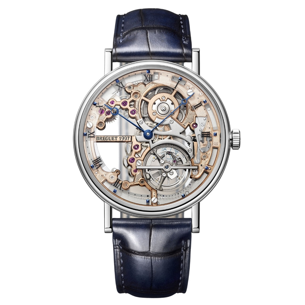 Breguet Classique Tourbillon Extra-Plat Squelette 5395 41 mm Transparent Dial Platinum Leather Strap 5395PT/RS/9WU - WATCHXNYC