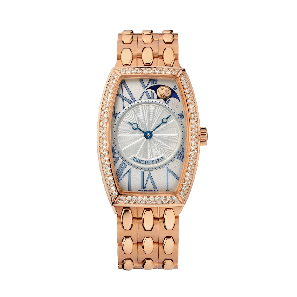 Breguet Héritage 35 x 25 mm Silver Dial with Diamonds 18k Rose Gold Bracelet 8861BR/11/RB0/D000 - WATCHXNYC