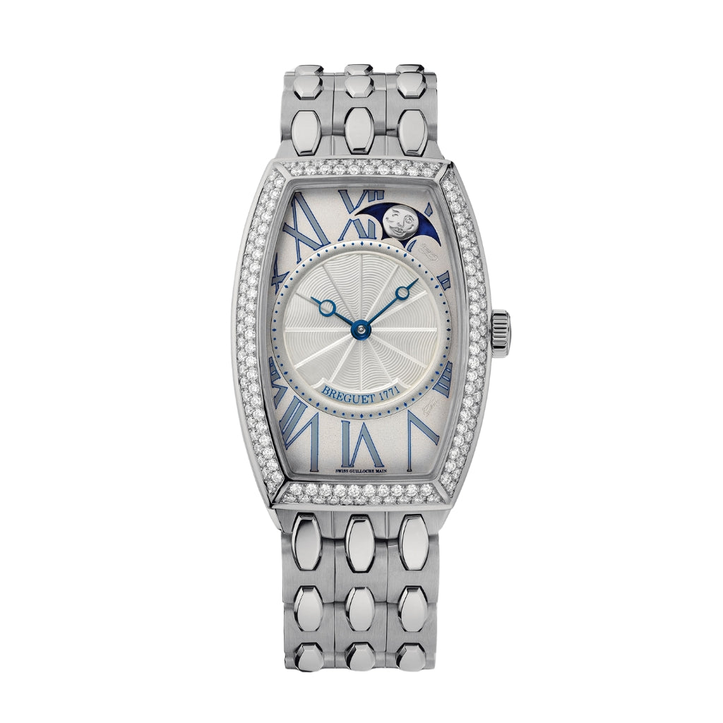 Breguet Héritage 35 x 25 mm Silver Dial with Diamonds White Gold Bracelet 8861BB/11/BB0/D000 - WATCHXNYC