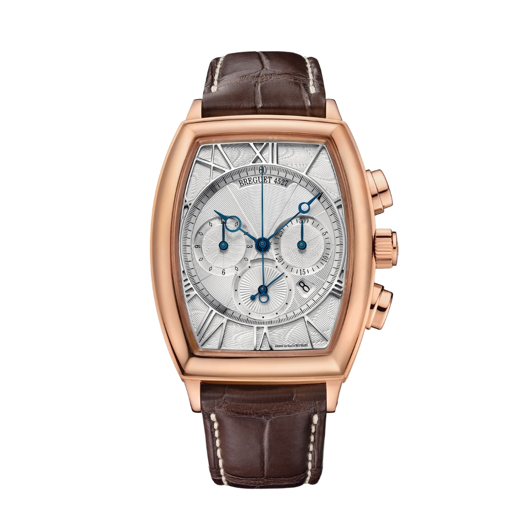 Breguet Héritage 42 x 35 mm Silver Dial 18k Rose Gold Brown Leather Strap 5400BR/12/9V6 - WATCHXNYC