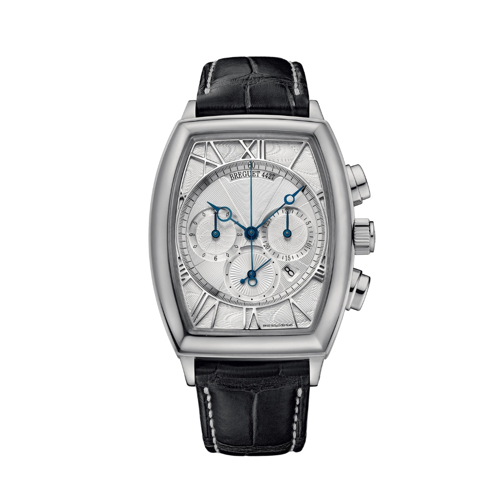 Breguet Héritage 42 x 35 mm Silver Dial White Gold Black Leather Strap 5400BB/12/9V6 - WATCHXNYC