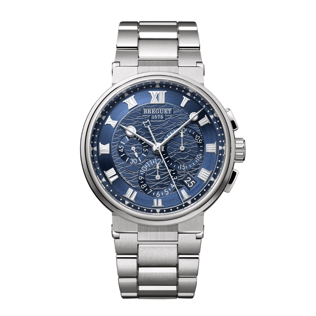 Breguet Marine 42.3 mm Blue Dial White Gold Bracelet 5527BB/Y2/BW0 - WATCHXNYC