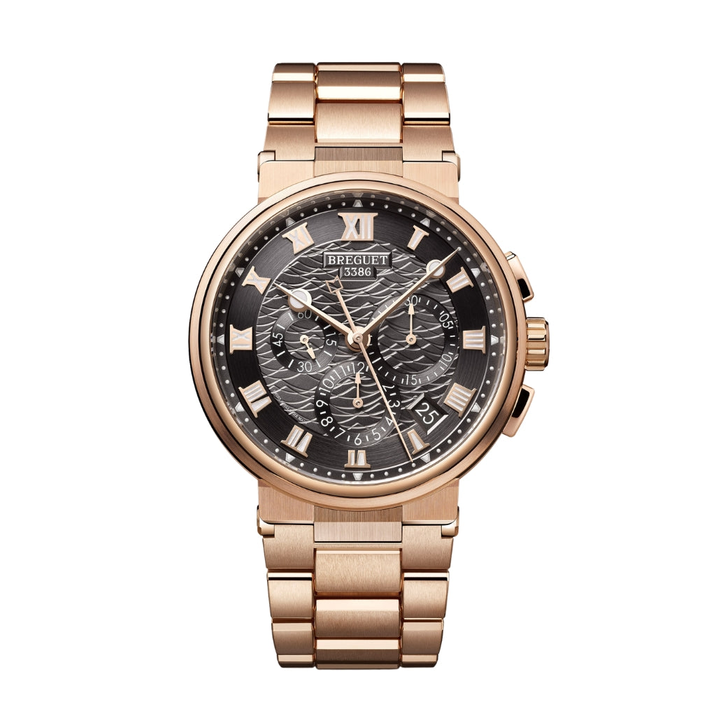 Breguet Marine 42.3 mm Dark Grey Dial 18k Rose Gold Bracelet 5527BR/G3/RW0 - WATCHXNYC