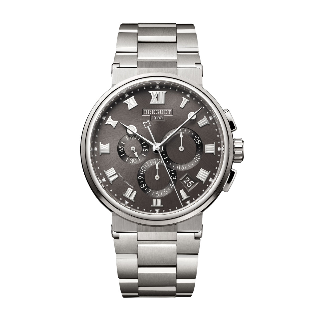 Breguet Marine 42.3 mm Dark Grey Dial Titanium Bracelet 5527TI/G2/TW0 - WATCHXNYC