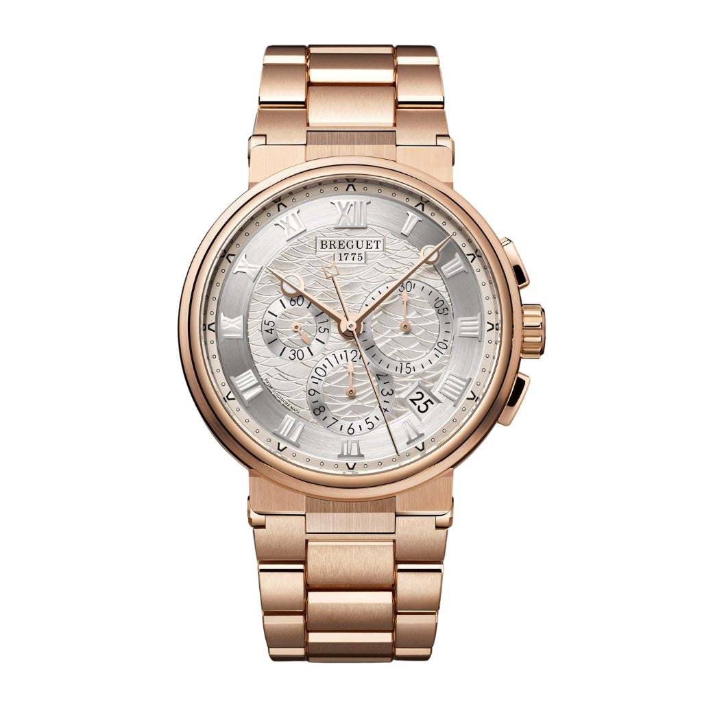 Breguet Marine 42.3 mm Silver Dial 18k Rose Gold Bracelet 5527BR/12/RW0 - WATCHXNYC