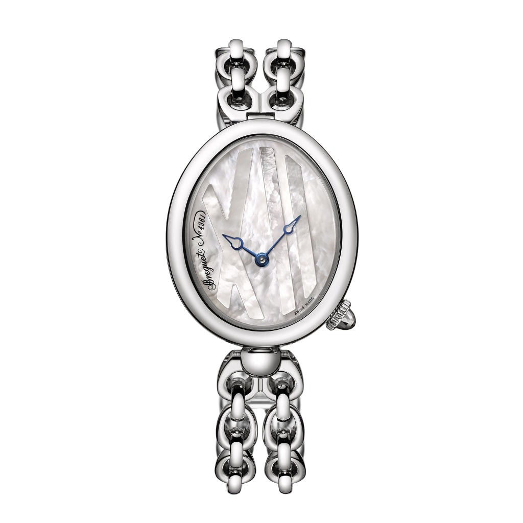 Breguet Reine 32.7 x 27.3 mm White Mother-Of-Pearl Dial Stainless Steel Bracelet 9807ST/5W/J50 - WATCHXNYC