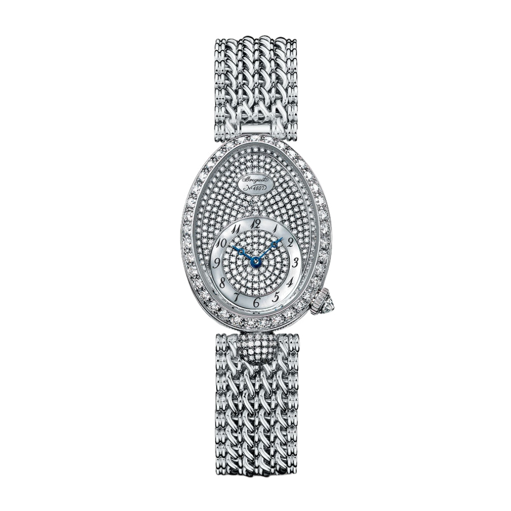 Breguet Reine 33 x 24.95 mm Diamond Paved Dial White Gold Bracelet 8928BB/8D/J20/DD00 - WATCHXNYC
