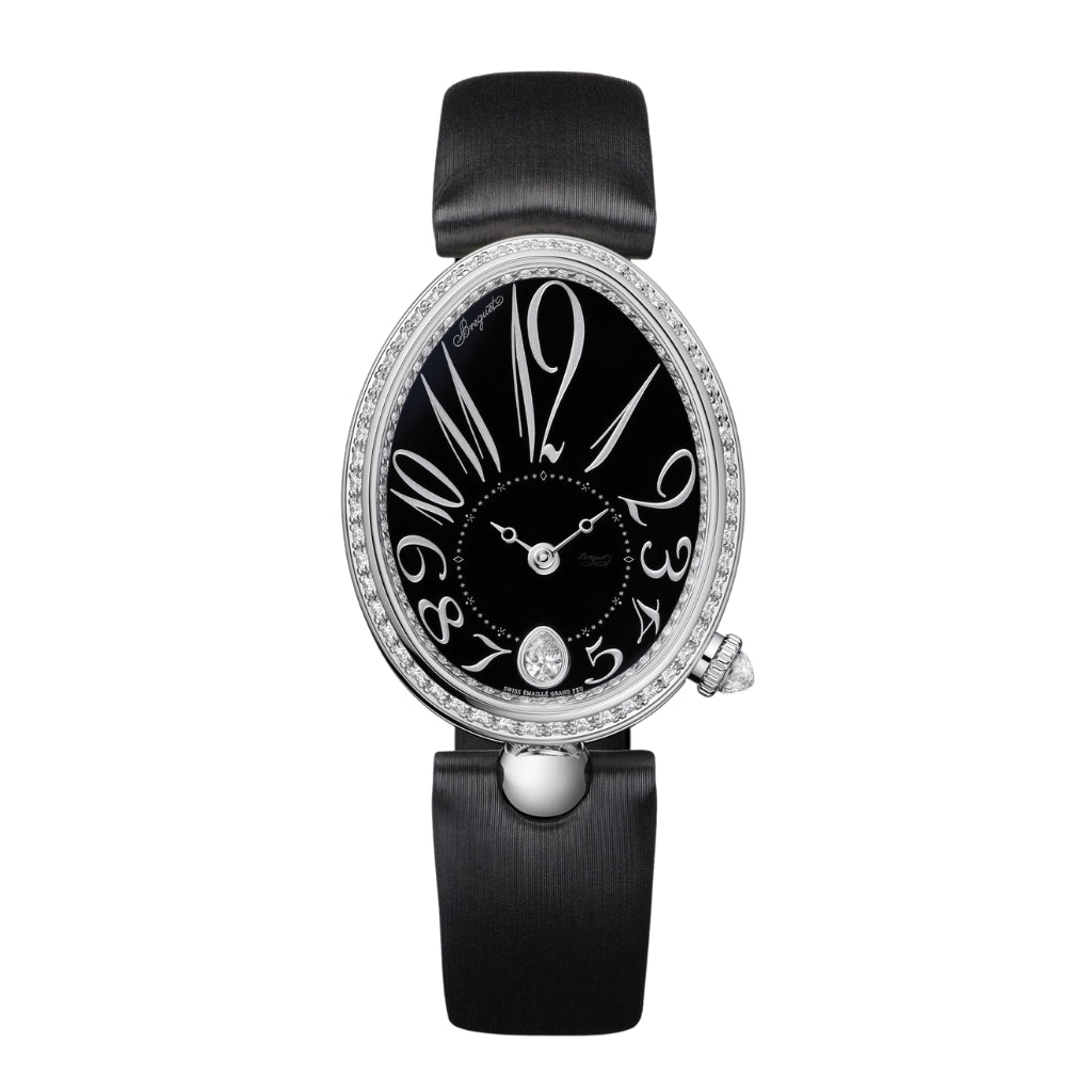 Breguet Reine 36.5 x 28.45mm Black Dial with Diamonds White Gold Strap 8918BB/2N/764/D00D - WATCHXNYC