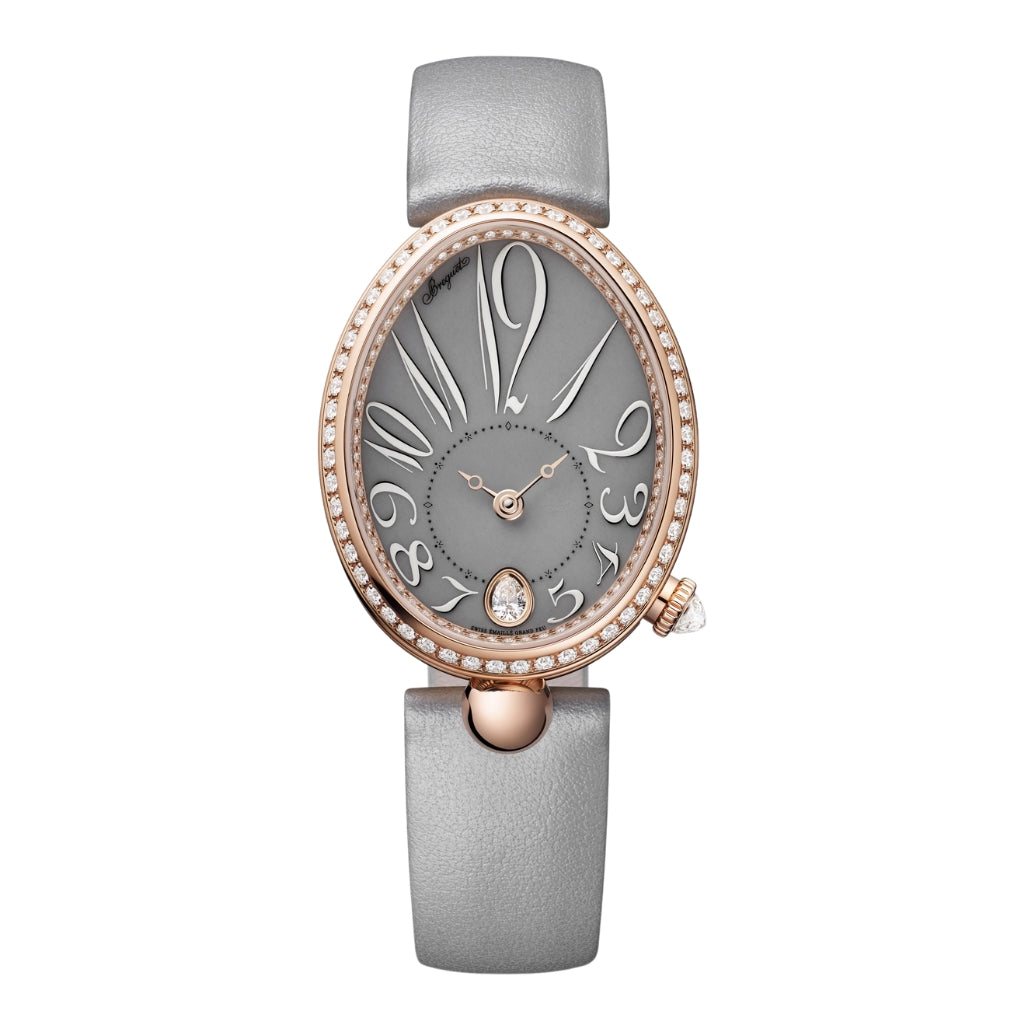 Breguet Reine 36.5 x 28.45mm Lavender Dial with Diamonds 18k Rose Gold Strap 8918BR/2A/364/D0 - WATCHXNYC