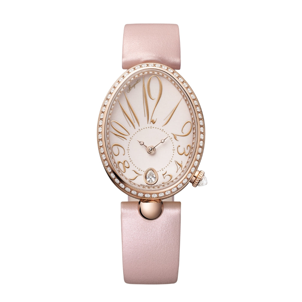 Breguet Reine 36.5 x 28.45mm Pink Dial with Diamonds 18k Rose Gold Strap 8918BR/2C/364/D00D - WATCHXNYC
