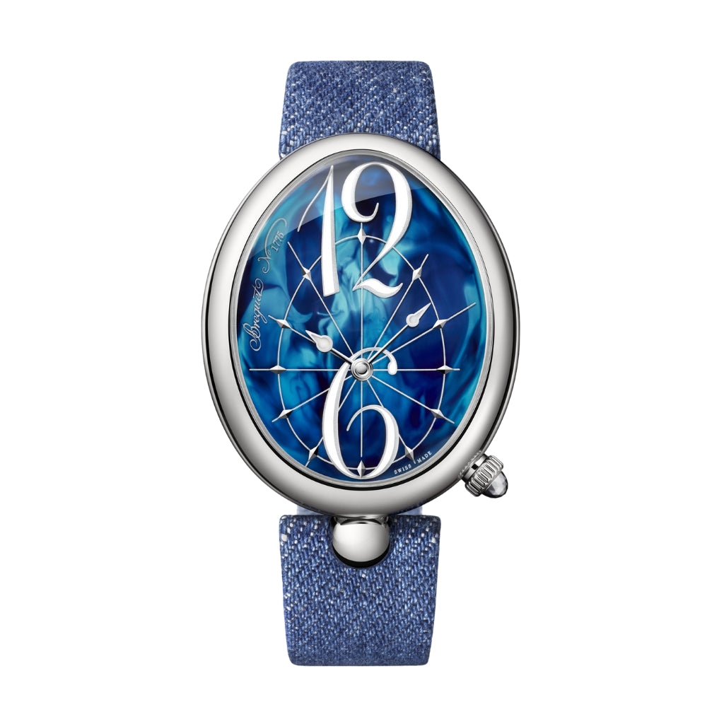 Breguet Reine 43.75 x 35.50 mm Blue Mother-Of-Pearl Dial Stainless Steel Blue Strap 8967ST/E8/786/3L - WATCHXNYC