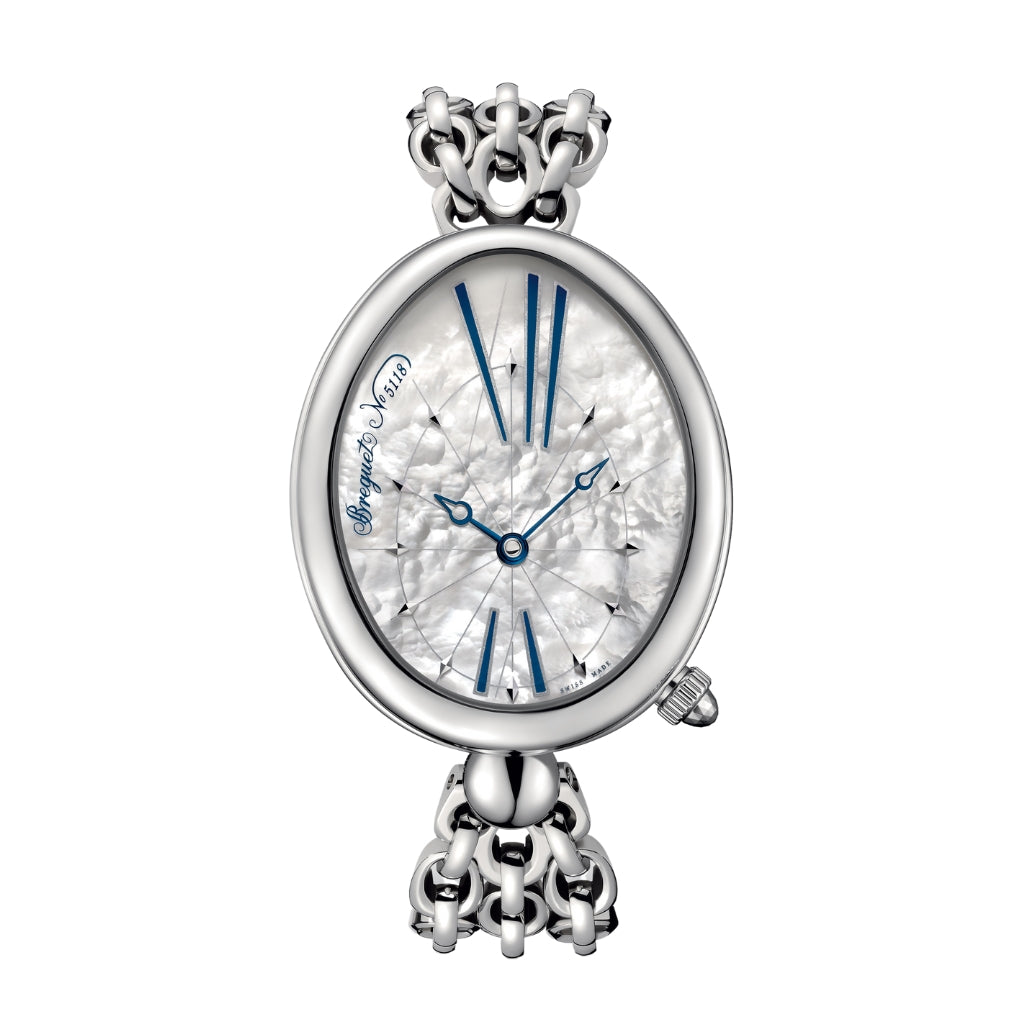 Breguet Reine 43.75 x 35.50 mm White Mother-Of-Pearl Dial Stainless Steel Bracelet 8967ST/51/J50 - WATCHXNYC
