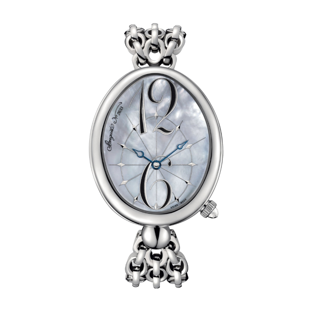 Breguet Reine 43.75 x 35.50 mm White Mother-Of-Pearl Dial Stainless Steel Bracelet 8967ST/58/J50 - WATCHXNYC