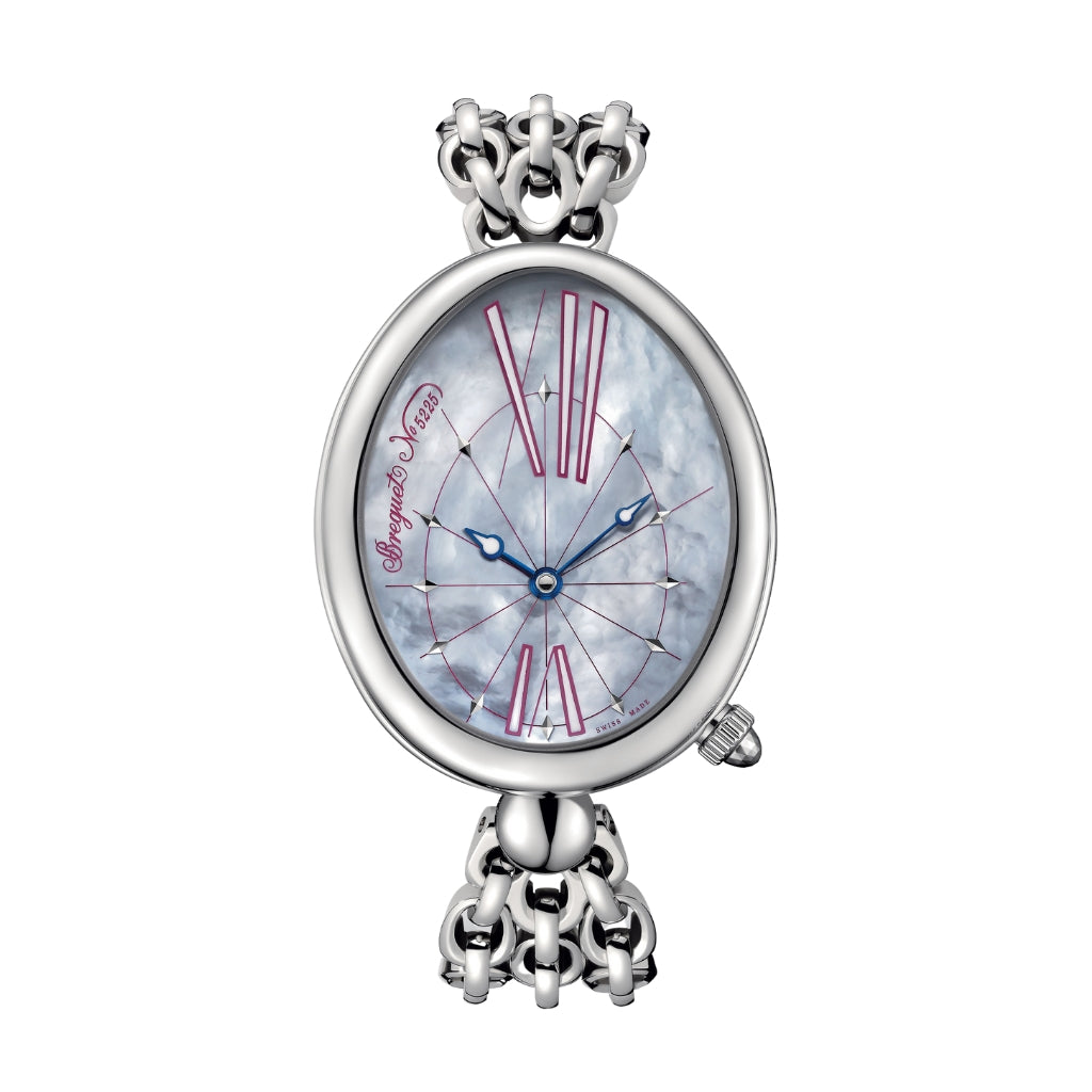 Breguet Reine 43.75 x 35.50 mm White Mother-Of-Pearl Dial Stainless Steel Bracelet 8967ST/G1/J50 - WATCHXNYC