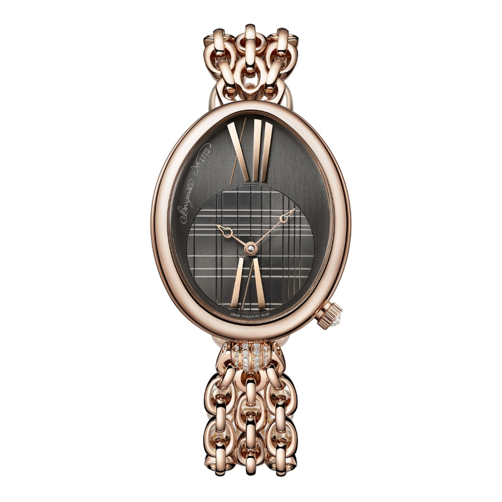 Breguet Reine 43 x 34,95 mm Grey Dial with Diamonds 18k Rose Gold Bracelet 8968BR/X1/J50 0D00 - WATCHXNYC