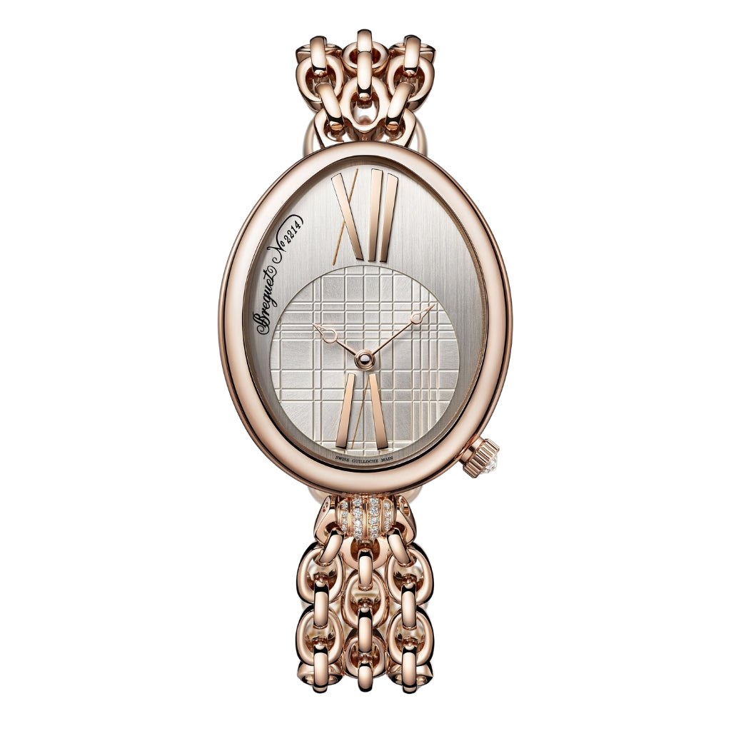 Breguet Reine 43 x 34,95 mm Silver Dial with Diamonds 18k Rose Gold Bracelet 8968BR/11/J50 0D00 - WATCHXNYC