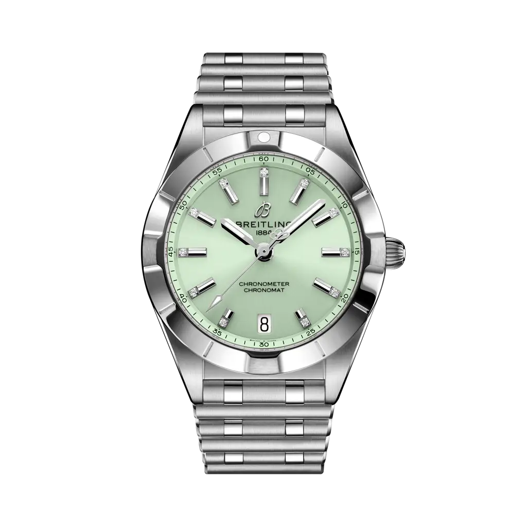 Breitling Chronomat 32 mm Light Green Dial Stainless Steel Bracelet A77310101L1A1 - WATCHXNYC
