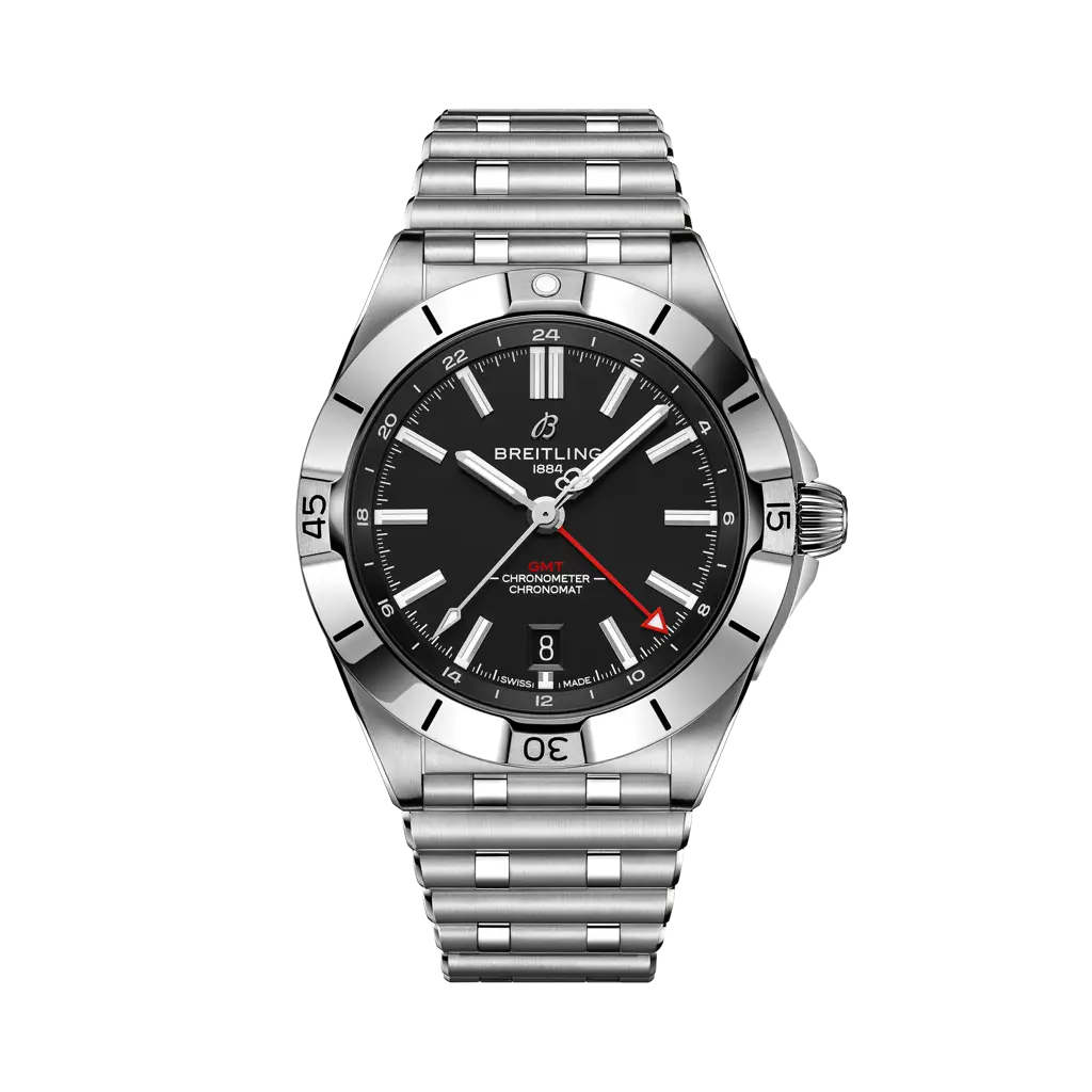 Breitling Chronomat Automatic GMT 40 mm Black Dial Stainless Steel Bracelet A32398101B1A1 - WATCHXNYC