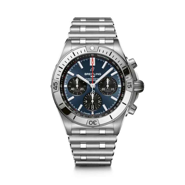 Breitling Chronomat B01 42.0 mm Blue & Black Dial Stainless Steel Metal Bracelet AB0134101C1A1 - WATCHXNYC