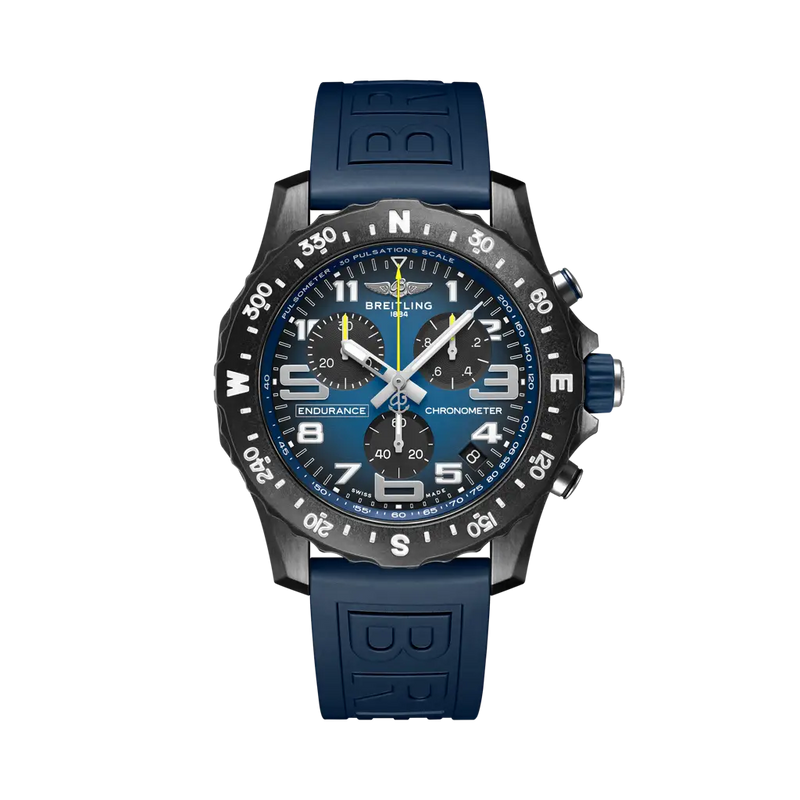 Breitling Endurance Pro 44 mm Esfera azul Correa de caucho azul Breitlight X823101G1C1S1 