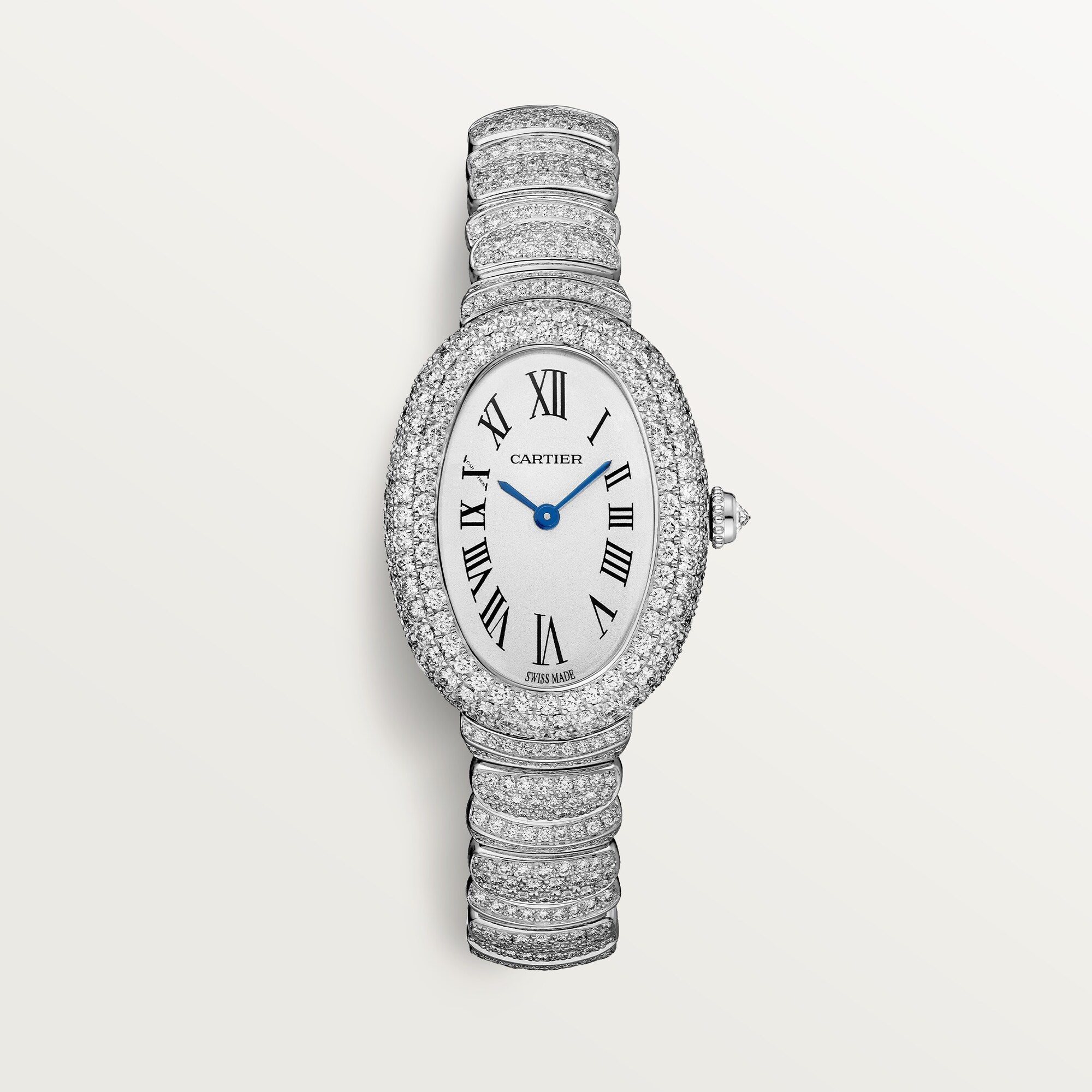 Cartier Baignoire Small White Gold Silver Dial Bracelet WJBA0021 - WATCHXNYC