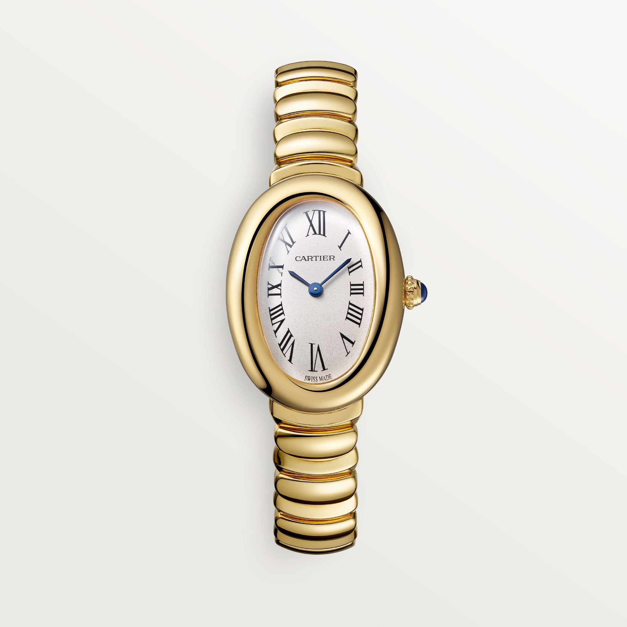 Cartier Baignoire Small Yellow Gold Silver Dial Bracelet WGBA0013 - WATCHXNYC