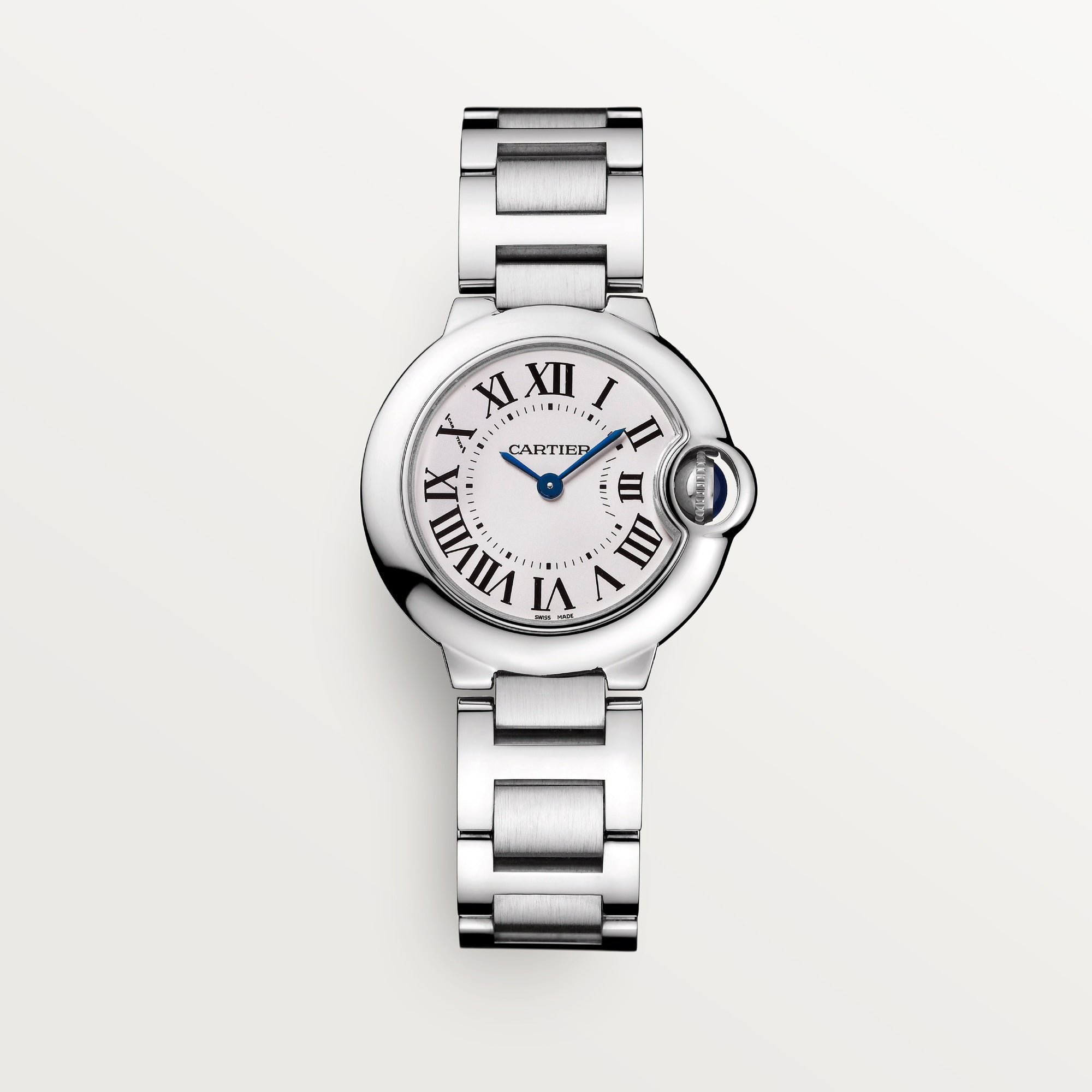 Cartier Ballon Bleu 28 mm Steel Silver Dial Bracelet WSBB0067 - WATCHXNYC