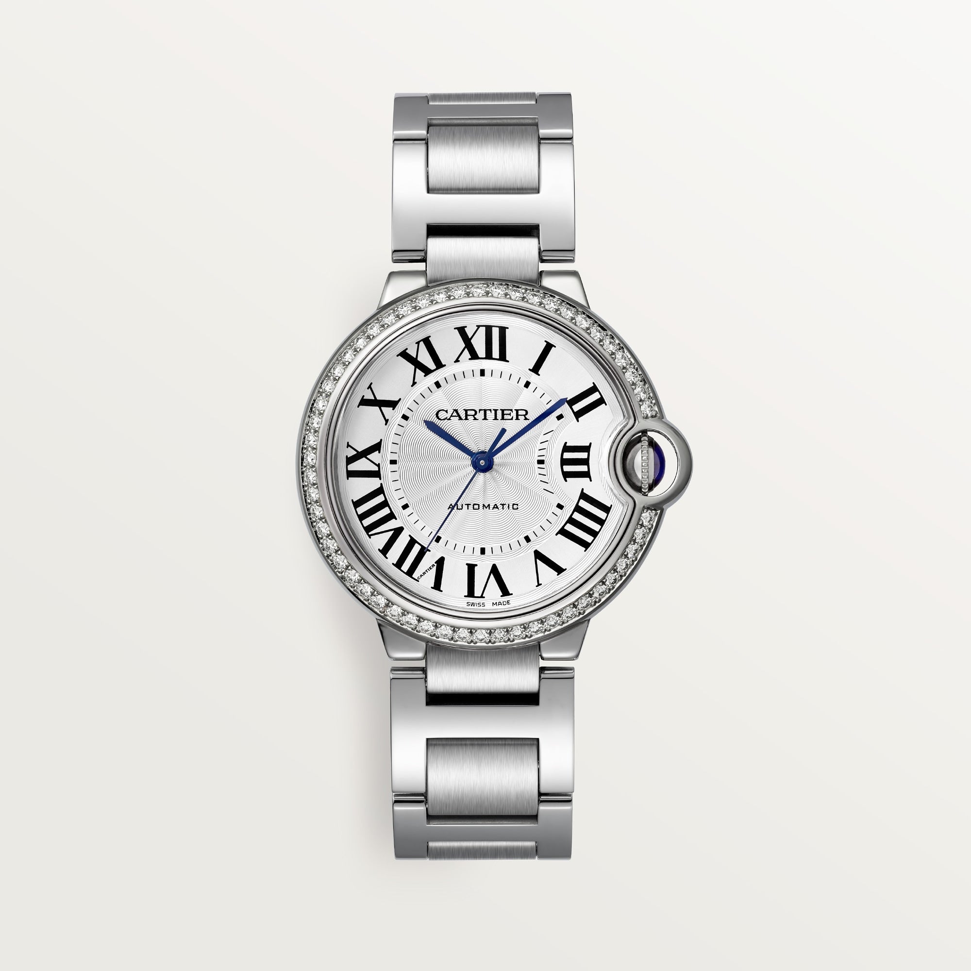Cartier Ballon Bleu 36 mm Steel Silver Dial Bracelet W4BB0024 - WATCHXNYC