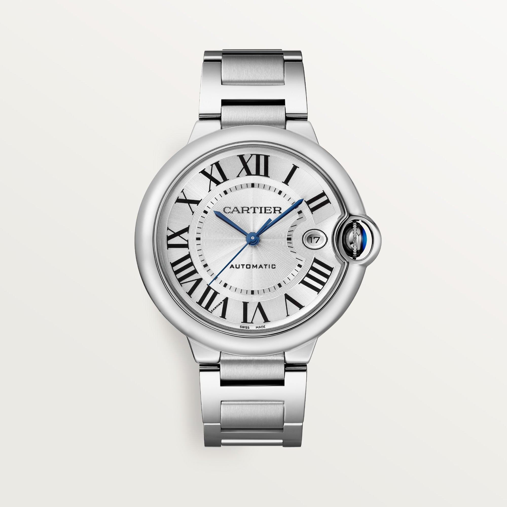 Cartier Ballon Bleu 40 mm Steel Silver Dial Bracelet WSBB0040 - WATCHXNYC