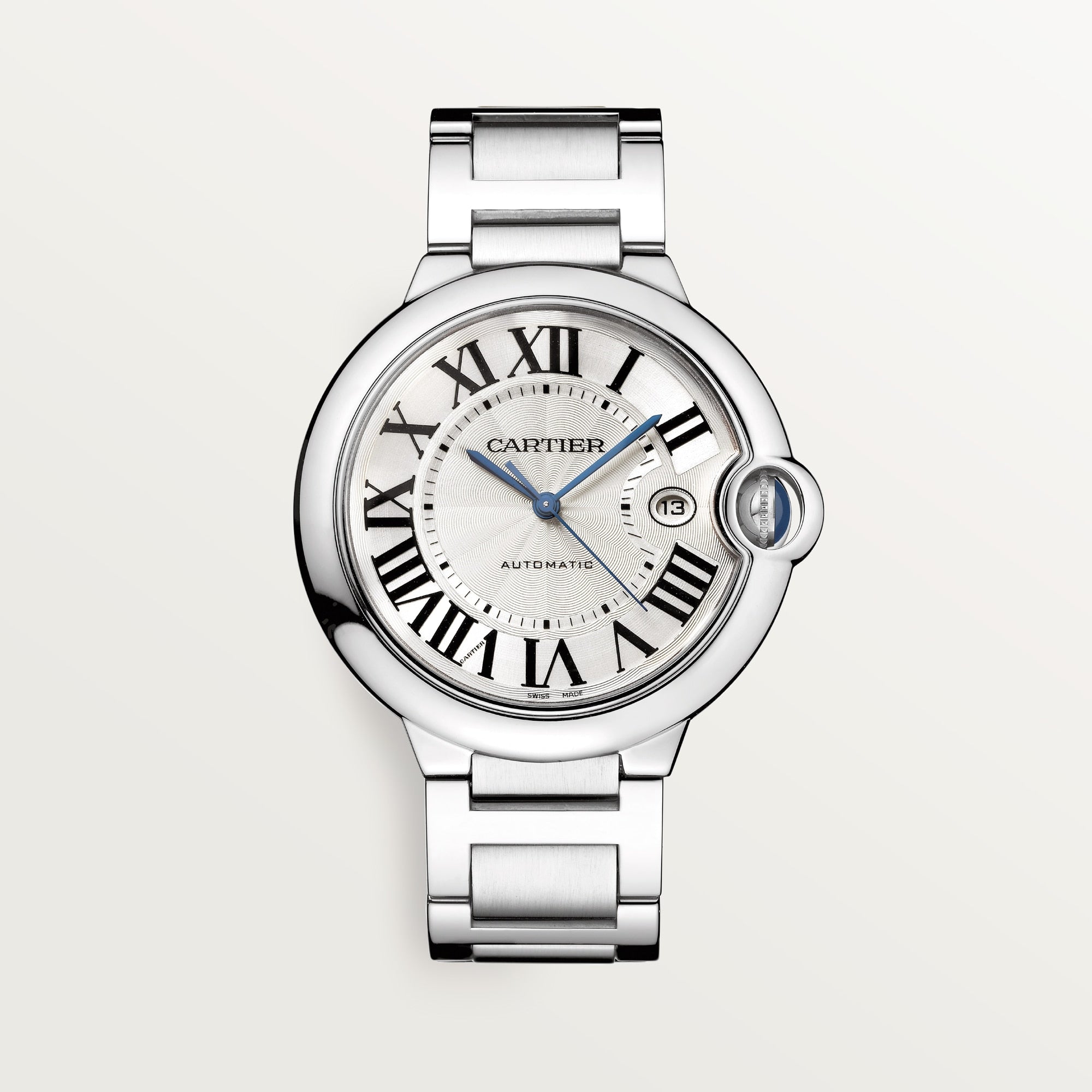 Cartier Ballon Bleu 42 mm Steel Silver Dial Bracelet WSBB0049 - WATCHXNYC